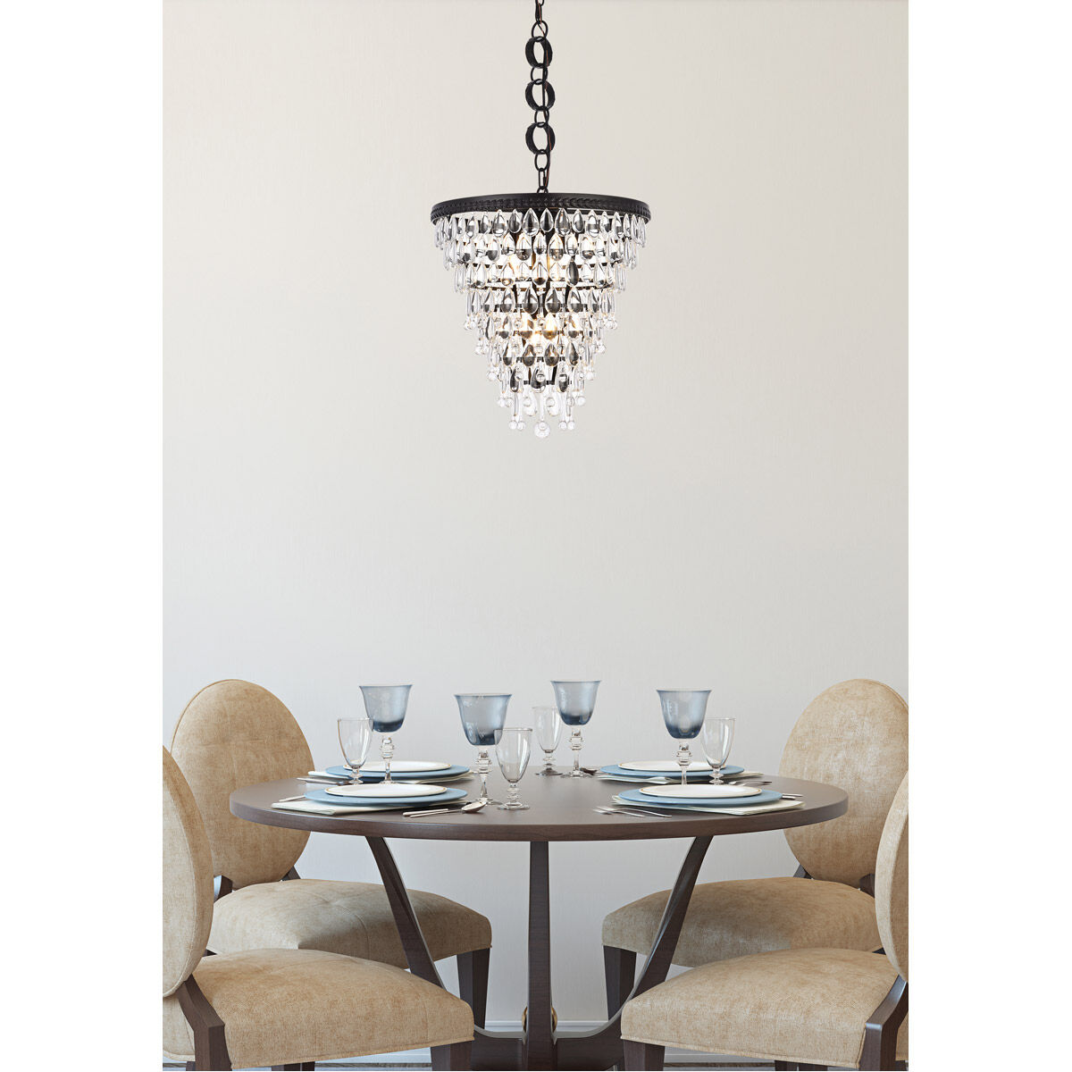 Nordic 5 Light 18 inch Black Pendant Ceiling Light