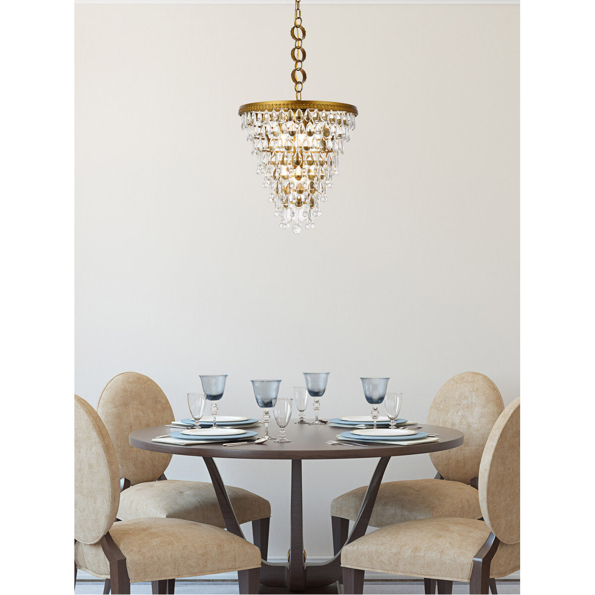 Nordic 5 Light 18 inch Brass Pendant Ceiling Light