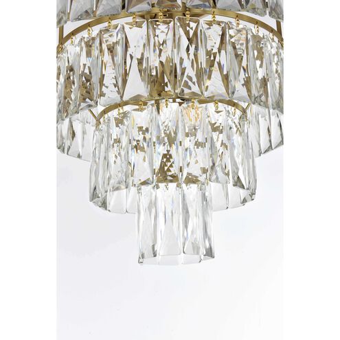 Josephine 6 Light 18 inch Satin Gold Flush Mount Ceiling Light