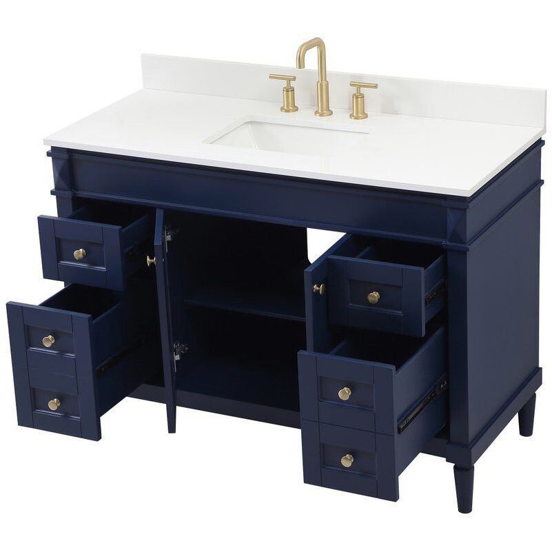 Bennett 48 X 21 X 35 inch Blue Vanity Sink Set in Included