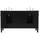 Park Avenue 60 X 22 X 35 inch Black Vanity Sink Set