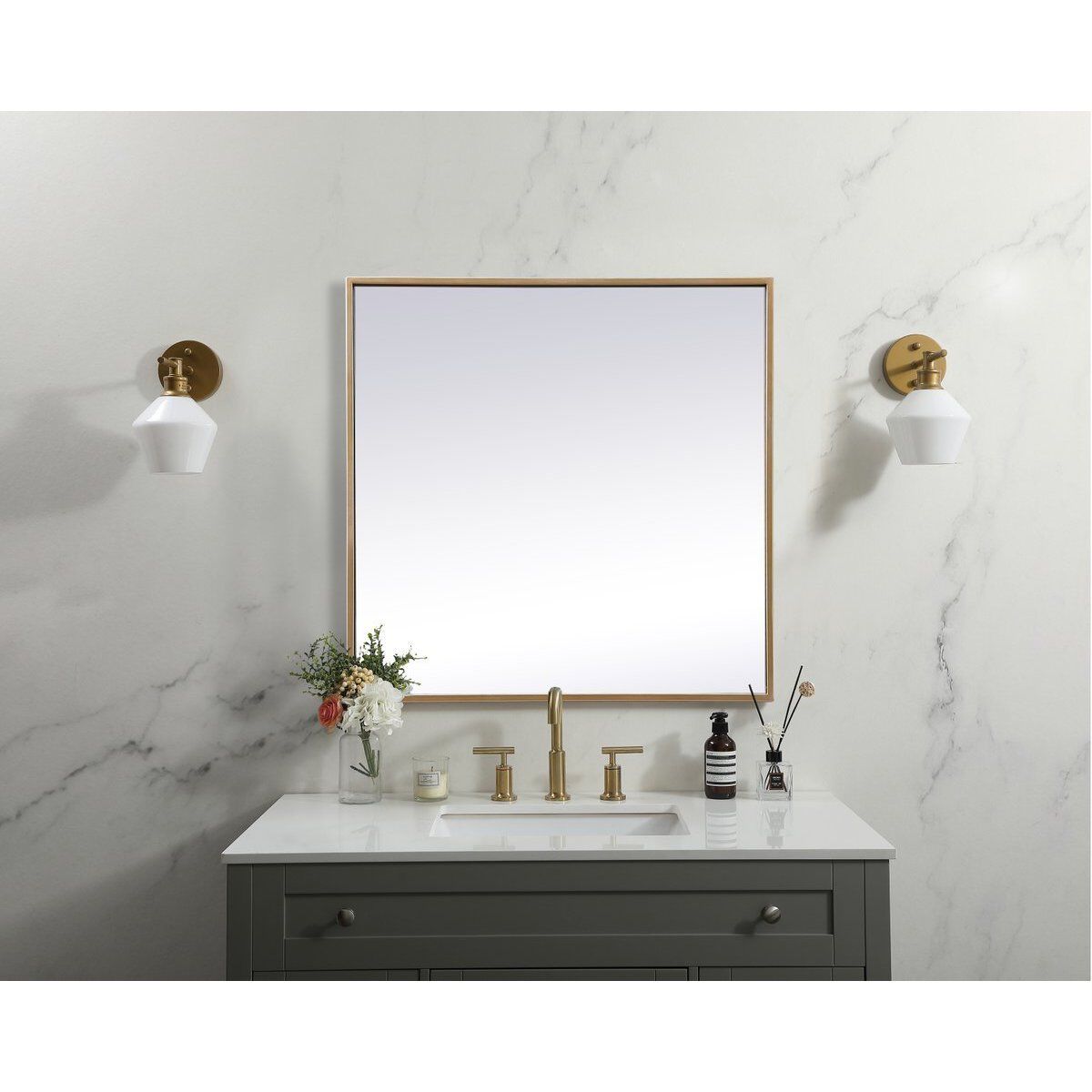 Eternity 24 X 24 inch Brass Vanity Mirror