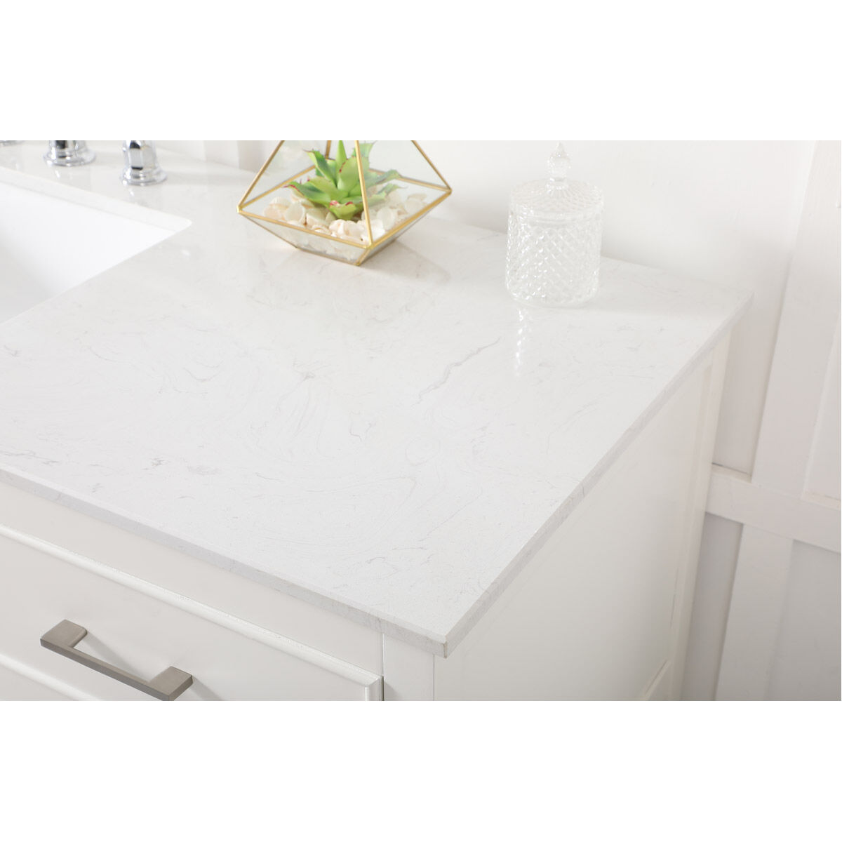 Sinclaire 60 X 22 X 34 inch White Vanity Sink Set