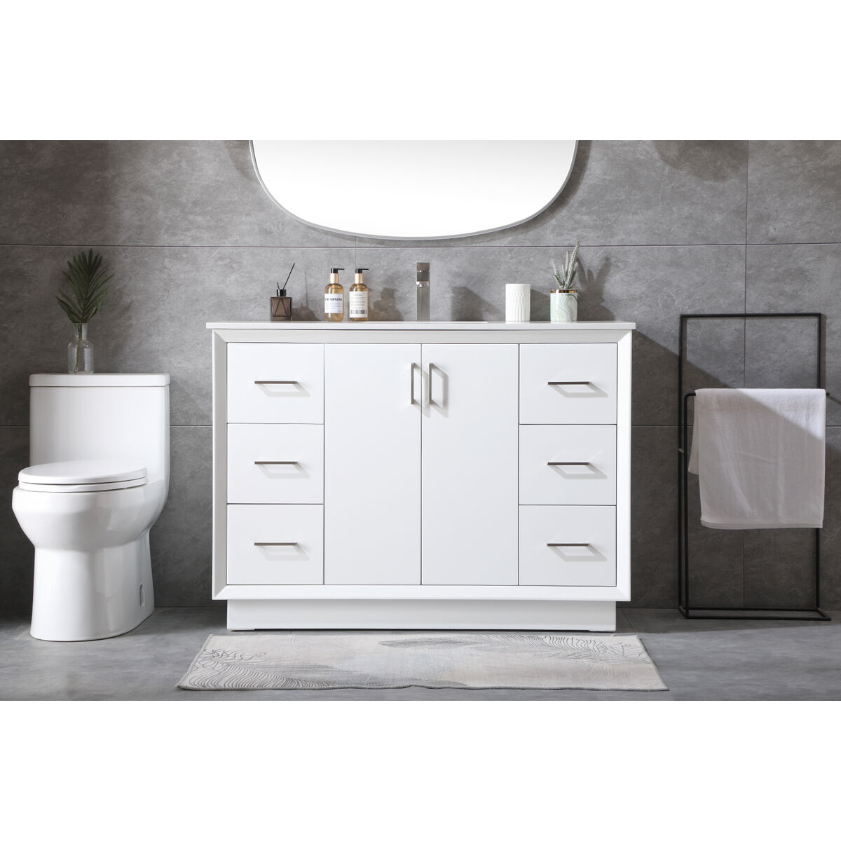 Hayes 48 X 22 X 35 inch White Vanity Sink Set