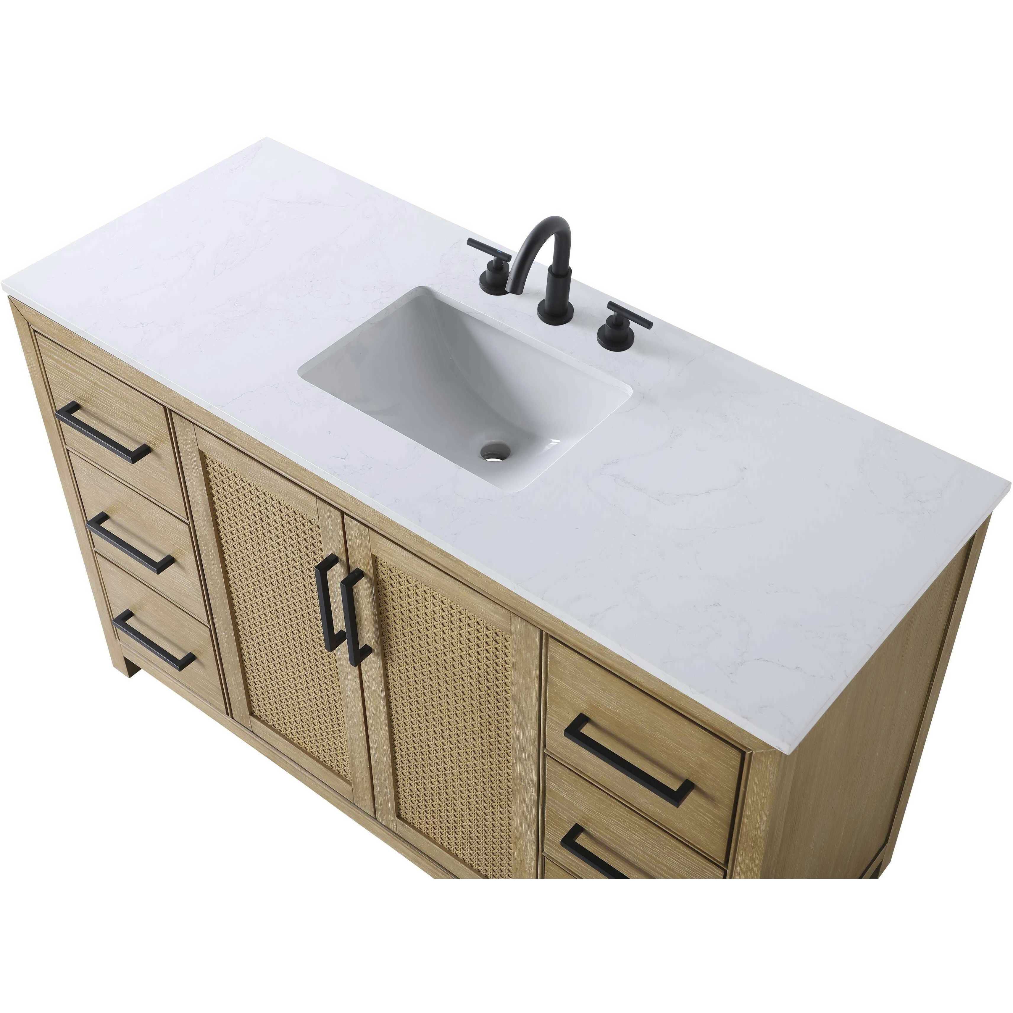 Alina 54 X 34 inch Linen Oak Bathroom Vanity Cabinet