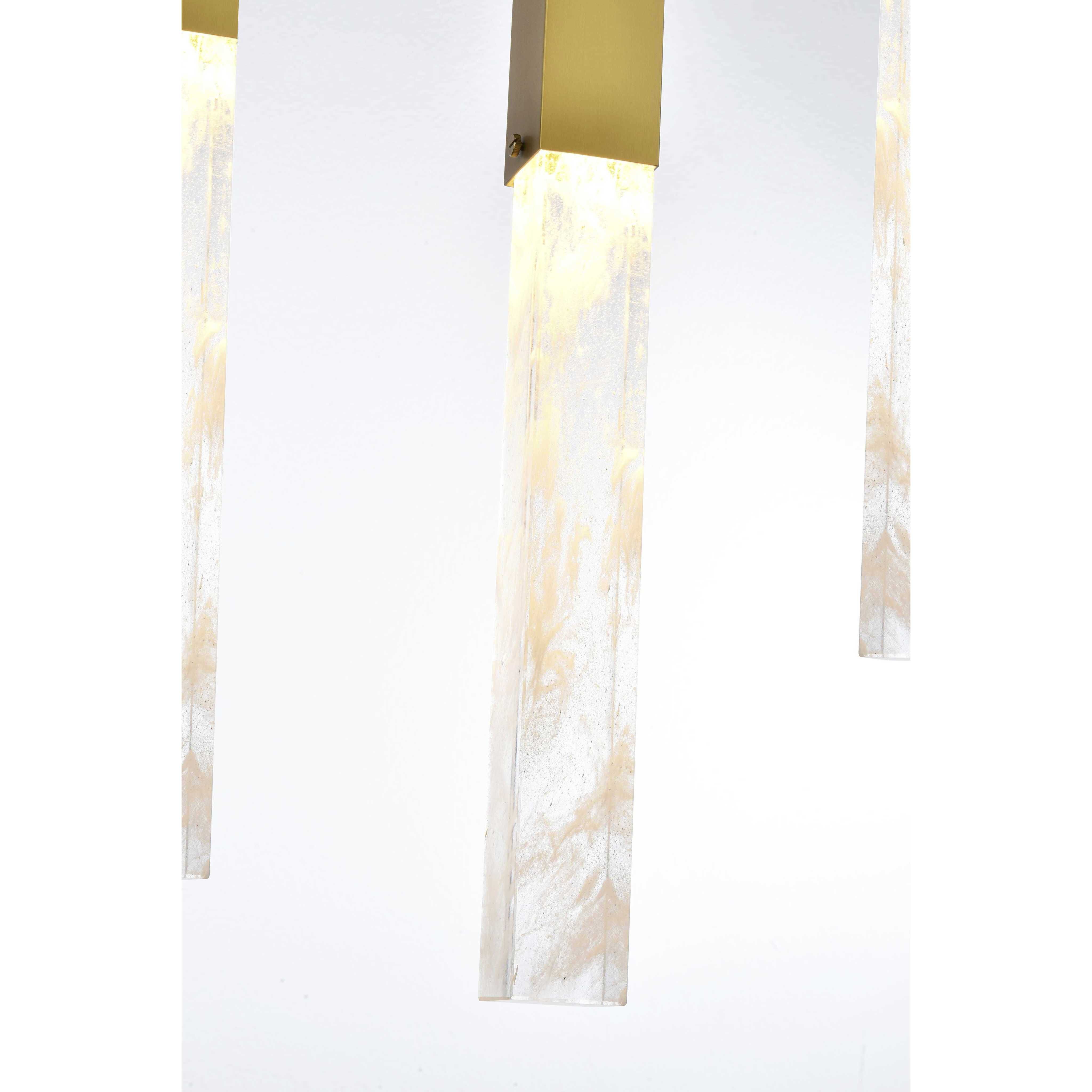 Aurora 9 Light 20 inch Satin Gold Pendant Ceiling Light