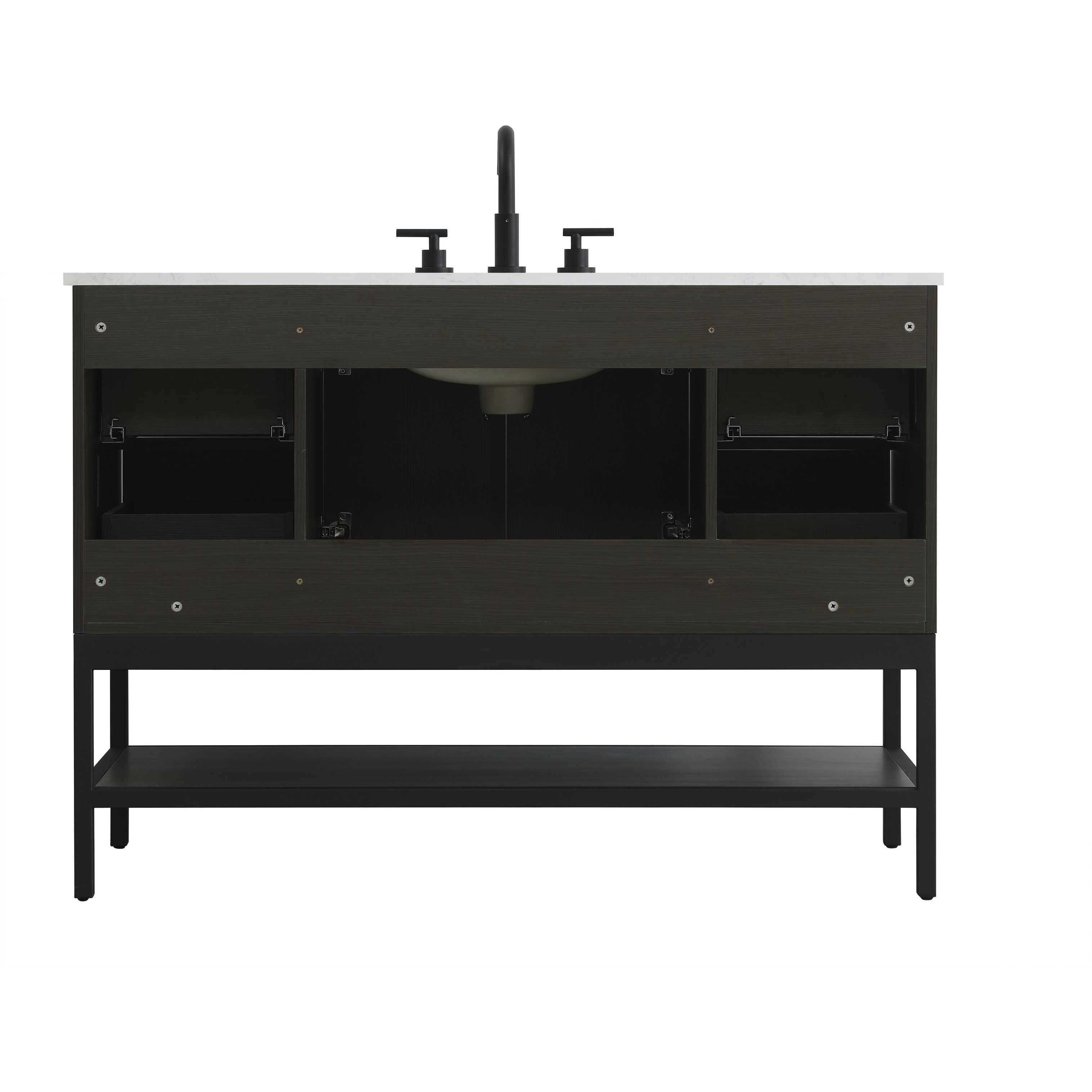 Lennox 48 X 34 inch Mocha Brown Bathroom Vanity Cabinet