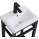 Raya 18 X 14 X 34 inch Black and White Vanity Sink Set
