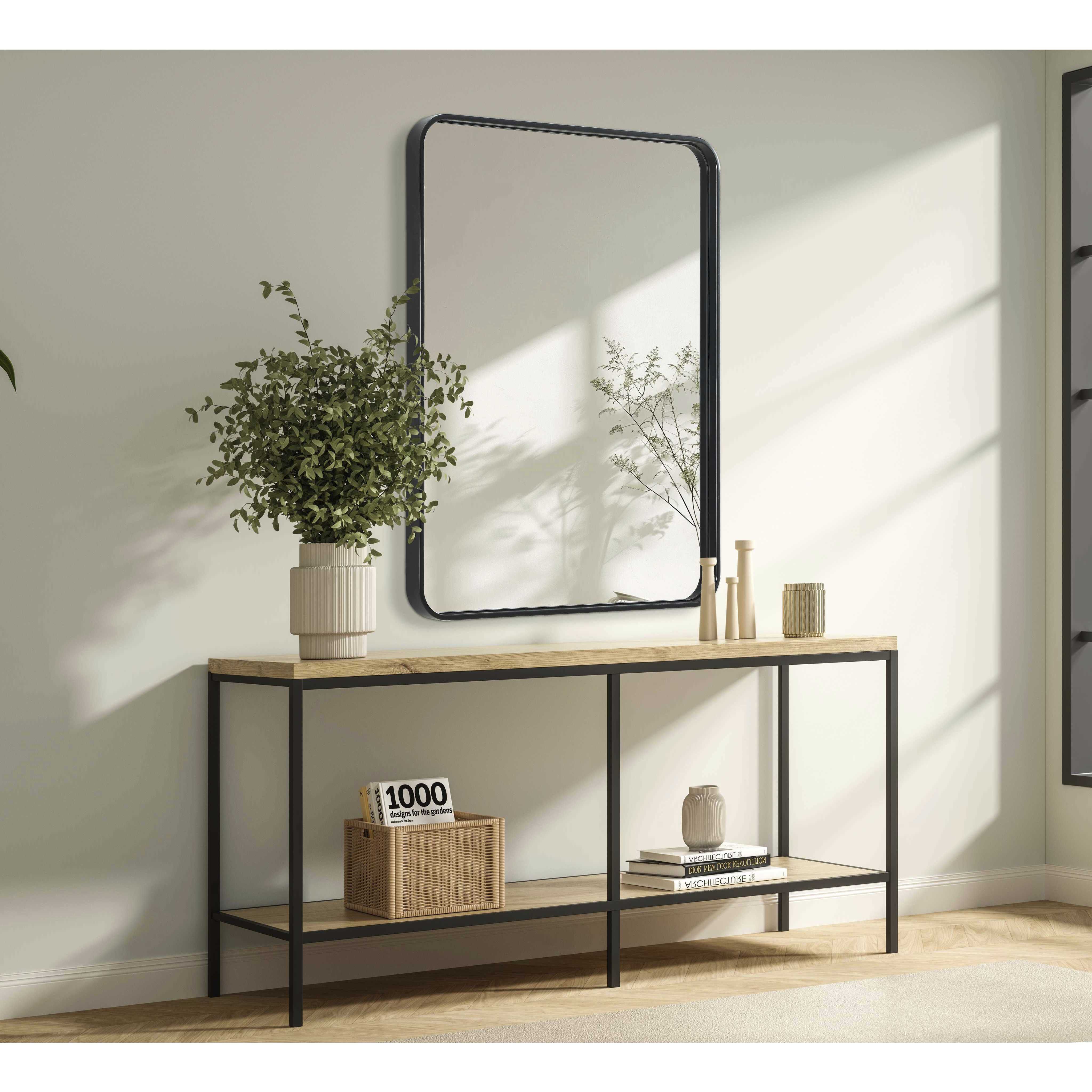 Remy 32 X 24 inch Black Mirror