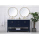 Aubrey 60 X 22 X 34 inch Blue Vanity Sink Set