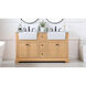 Franklin 60 X 22 X 35 inch Natural Wood Bathroom Vanity Cabinet