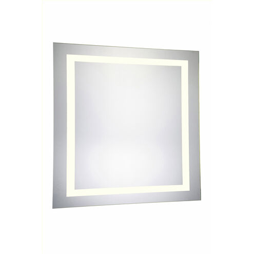 Nova 36 X 36 inch Glossy White Lighted Wall Mirror in 3000K, Square