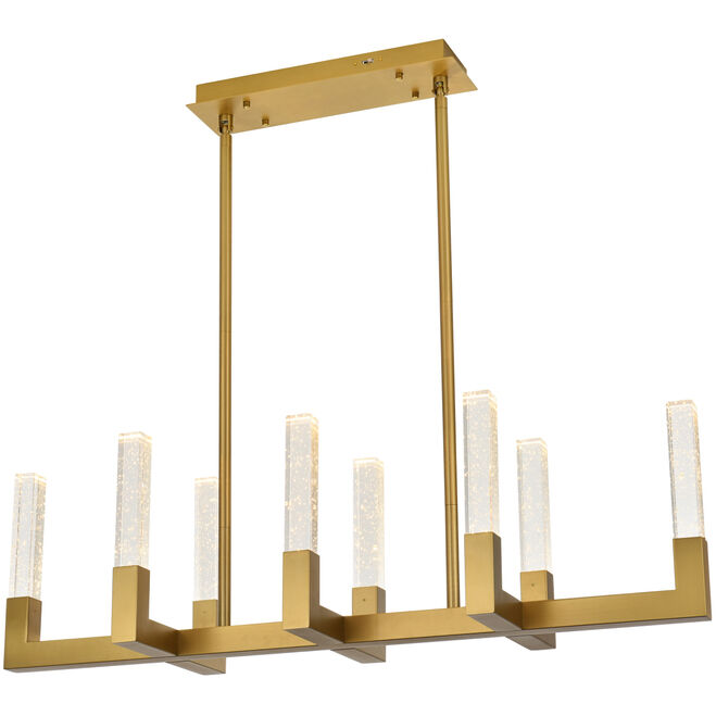 Noemi 8 Light 12 inch Satin Gold Pendant Ceiling Light