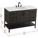 Lennox 48 X 34 inch Mocha Brown Bathroom Vanity Cabinet