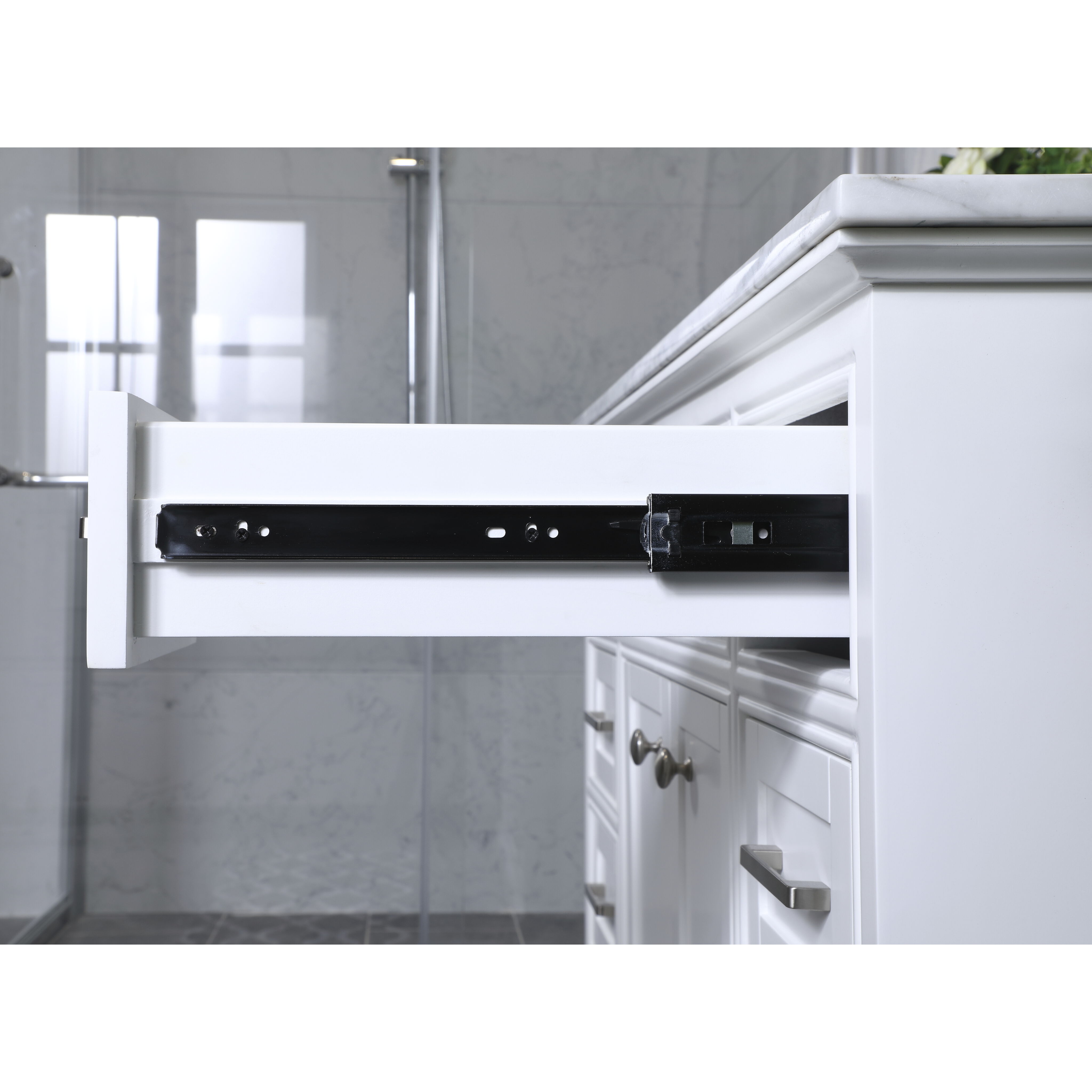 Americana 84 X 21.5 X 70 inch White Vanity Sink Set