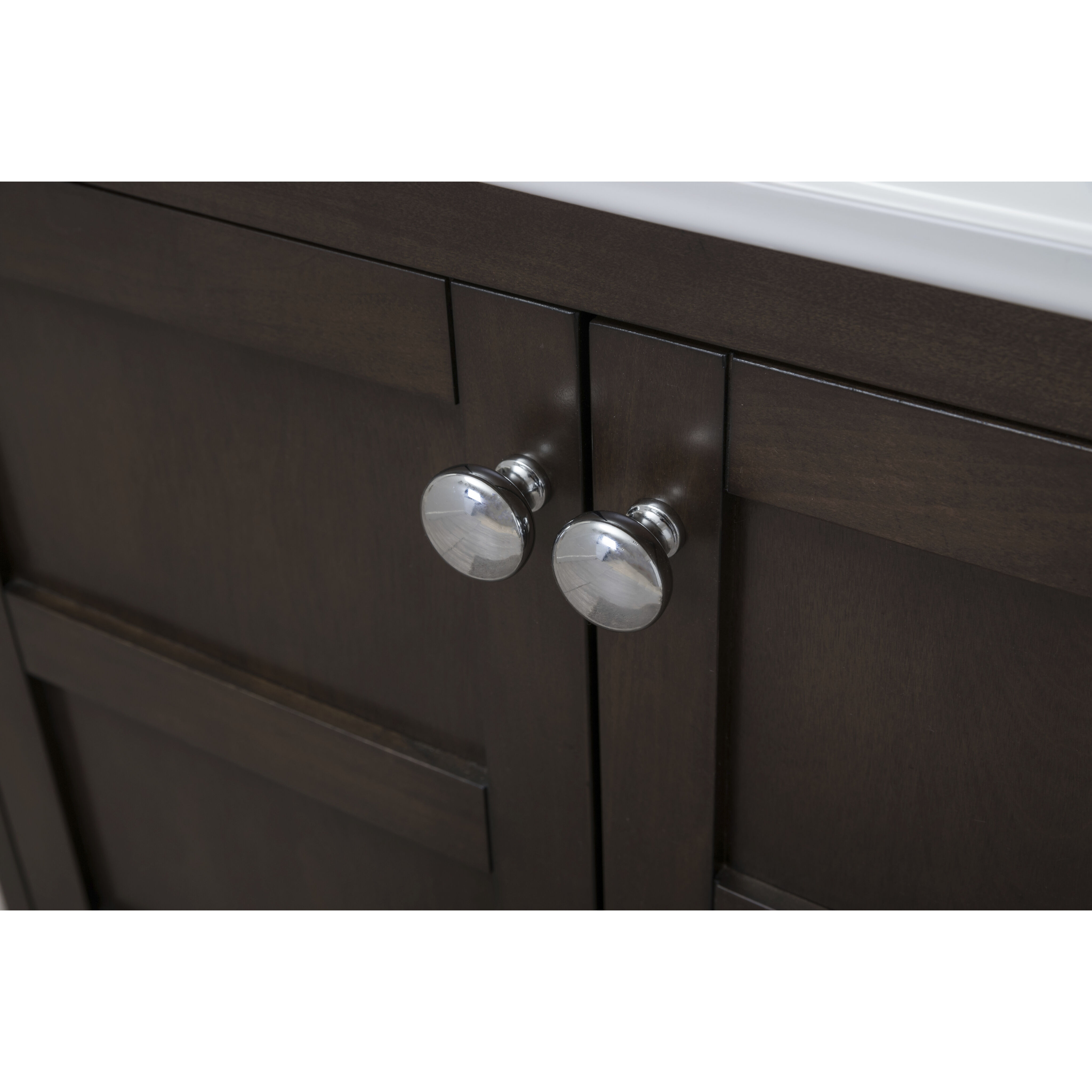 Mason 24 X 33 inch Antique Coffee and Chrome Vanity Set