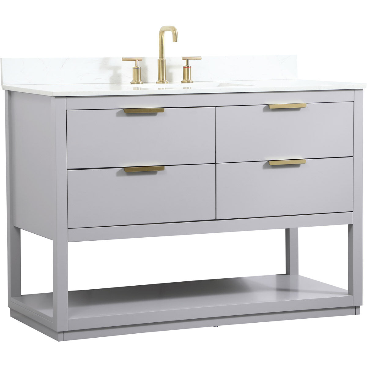 Larkin 48 X 22 X 34 inch Grey Vanity Sink Set