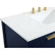Larkin 42 X 22 X 34 inch Blue Vanity Sink Set