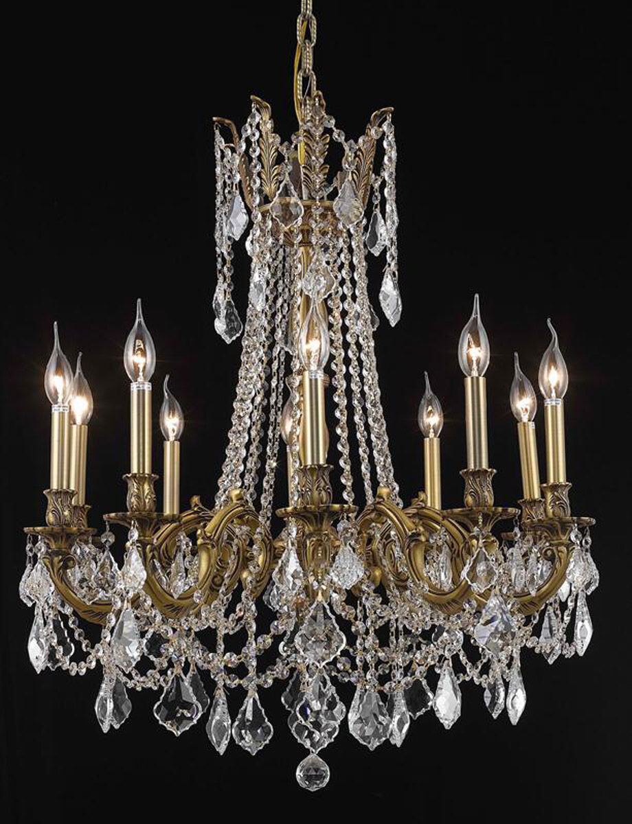 Rosalia 10 Light 28 inch French Gold Dining Chandelier Ceiling Light in Clear, Royal Cut