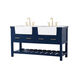 Clement 60 X 22 X 34 inch Blue Bathroom Vanity Cabinet