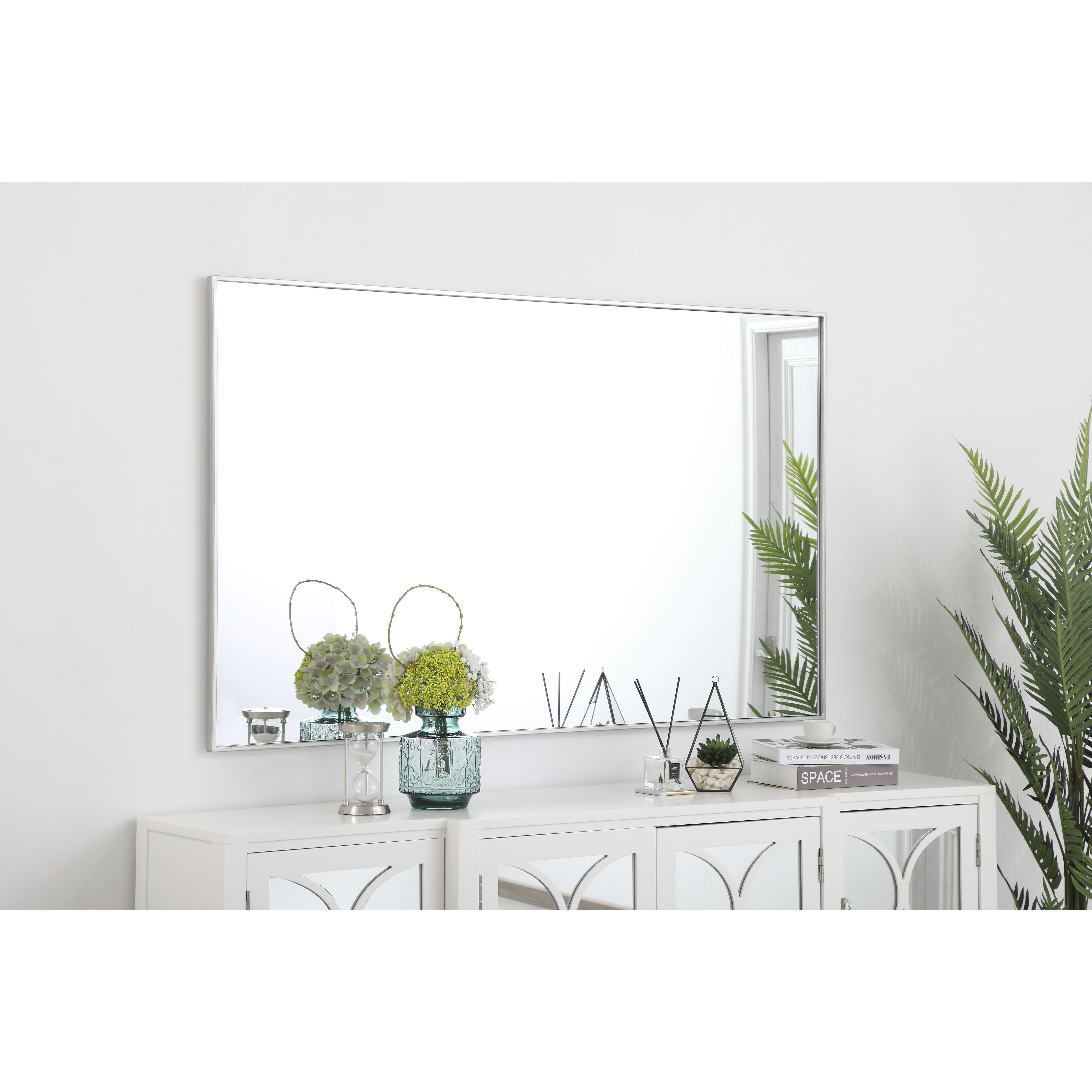 Monet 60 X 36 inch Silver Wall Mirror