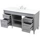 Bennett 60 X 21 X 35 inch Grey Vanity Sink Set