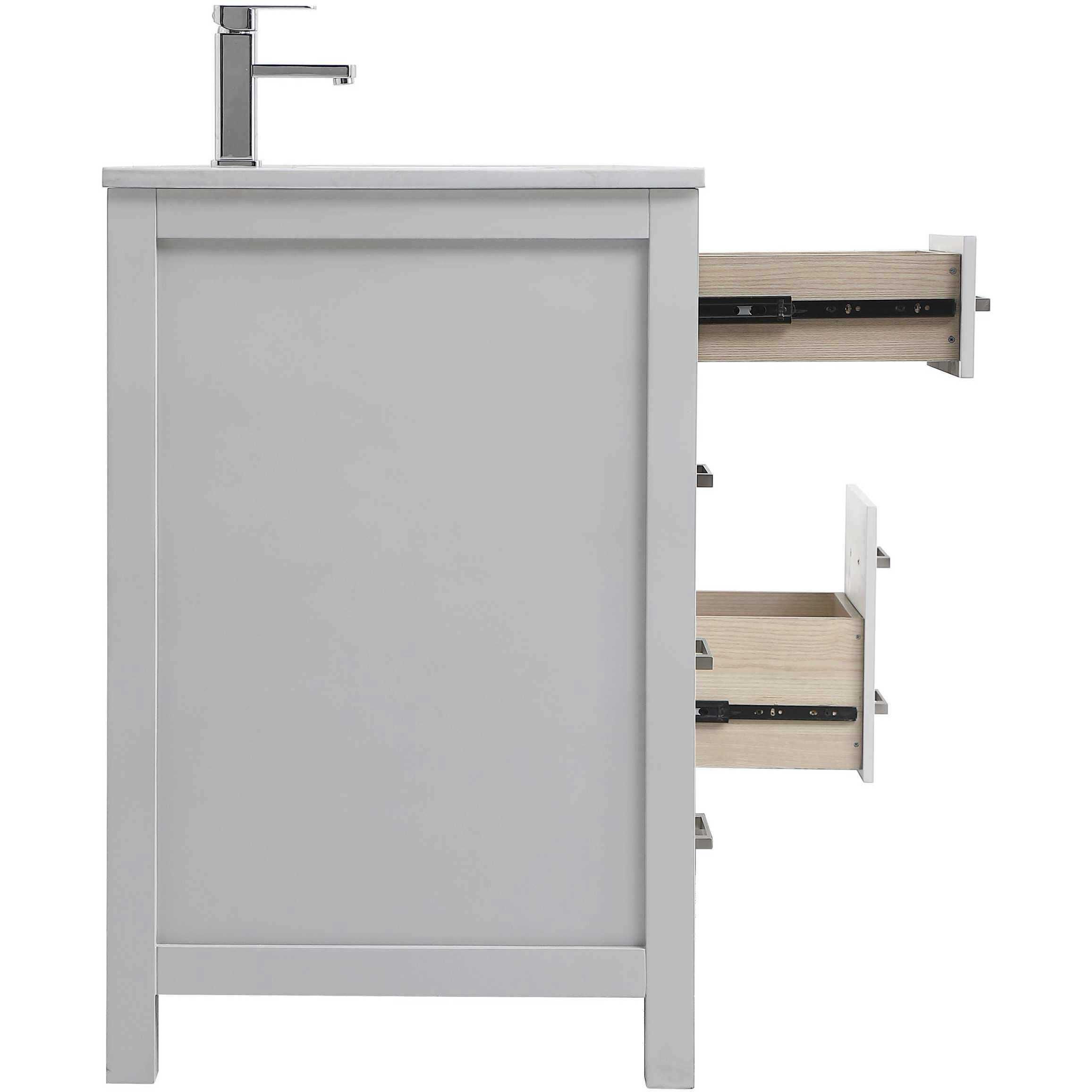 Lewis 60 X 22 X 34 inch Grey Vanity Sink Set