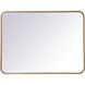 Evermore 32 X 24 inch Brass Mirror