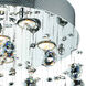 Galaxy 6 Light 18 inch Chrome Dining Chandelier Ceiling Light in Royal Cut
