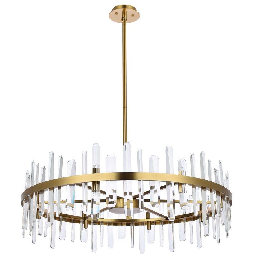 Serena 16 Light 36 inch Satin Gold Chandelier Ceiling Light