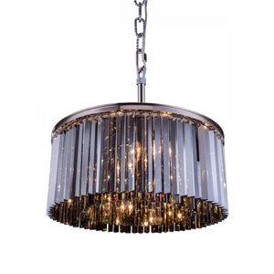 Sydney 8 Light 32 inch Polished Nickel Pendant Ceiling Light in Silver Shade, Urban Classic