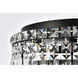 Maxime 4 Light 14 inch Black and Clear Flush Mount Ceiling Light