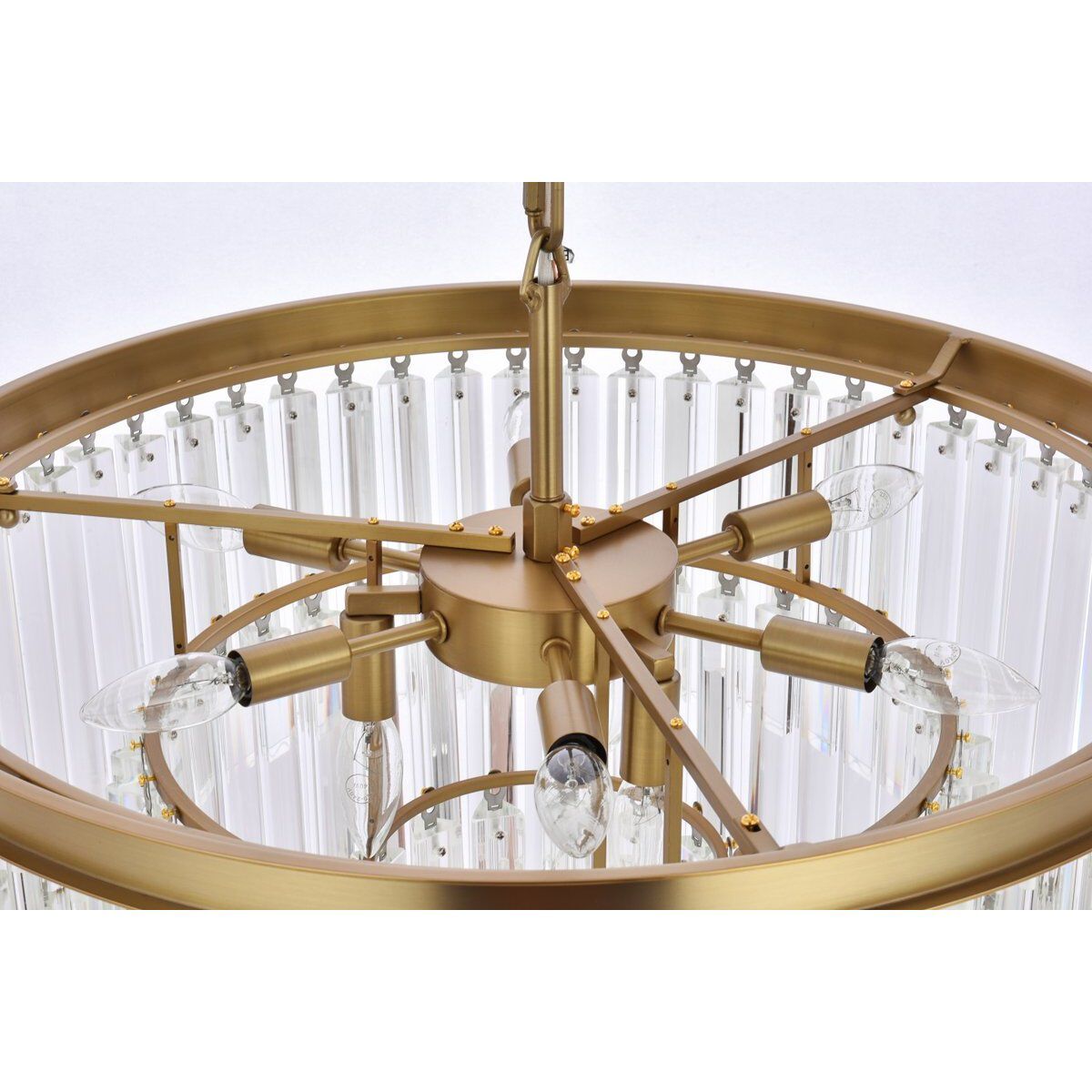 Sydney 9 Light 26 inch Satin Gold Chandelier Ceiling Light