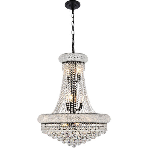 Primo 14 Light 24 inch Black and Clear Chandelier Ceiling Light