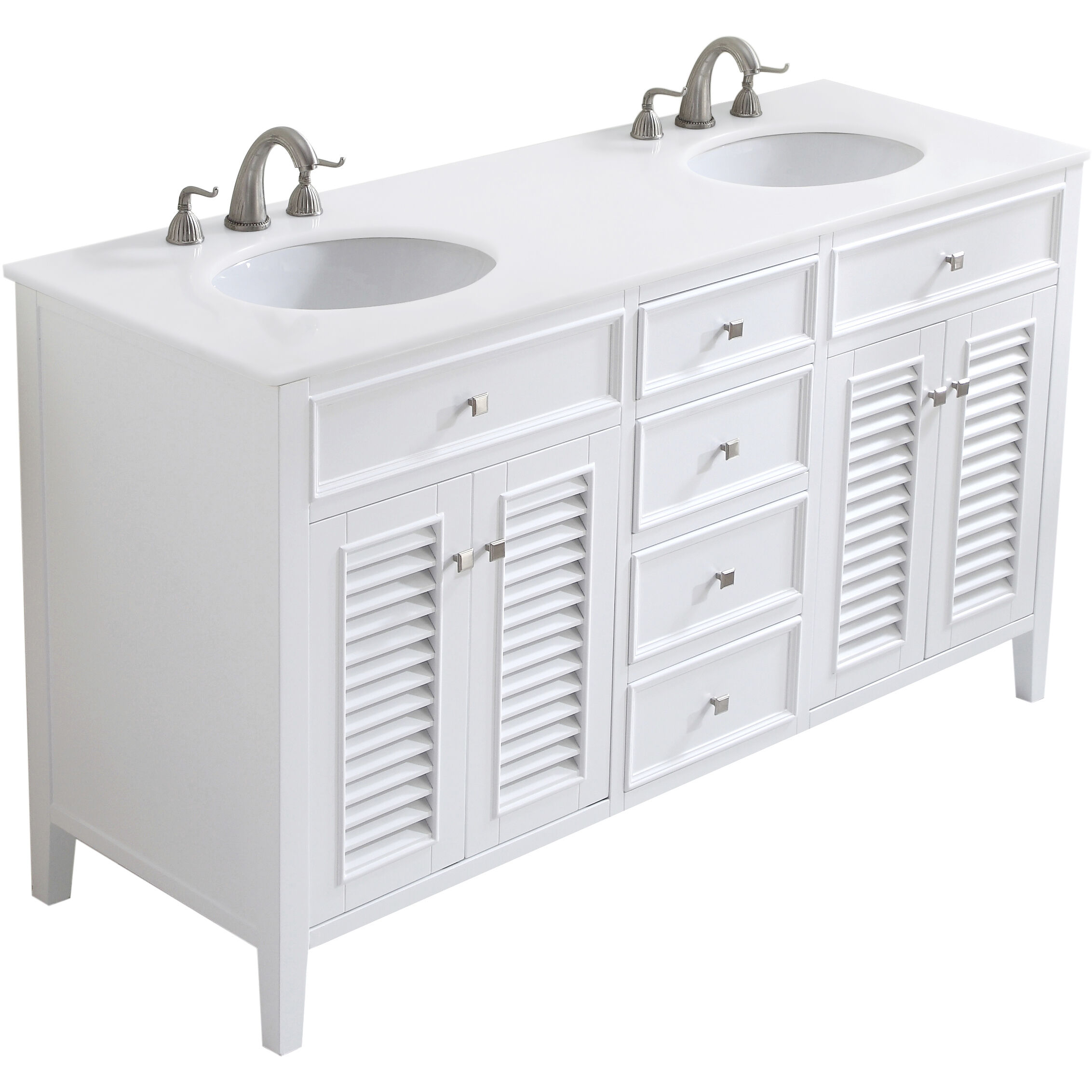 Cape Cod 60 X 21 X 35 inch Antique White Vanity Sink Set