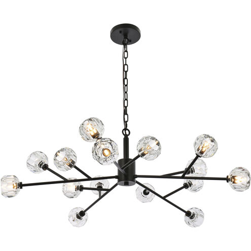 Graham 15 Light 42 inch Black Pendant Ceiling Light