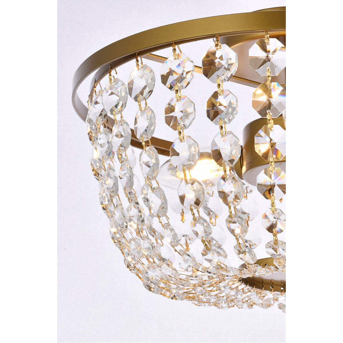 Cora 3 Light 13 inch Brass Flush Mount Ceiling Light