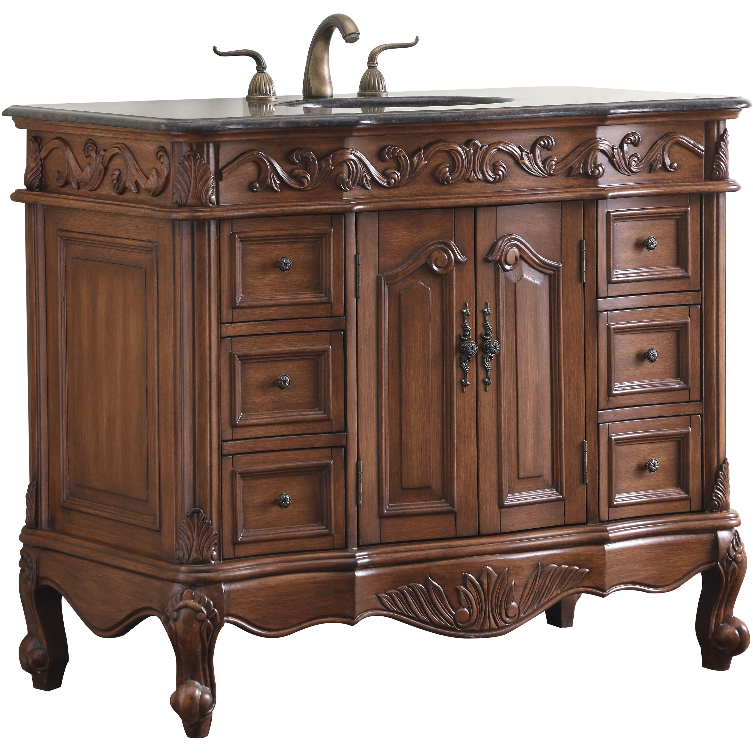 Oakland 84 X 22 X 72 inch Teak Vanity Sink Set