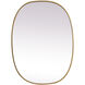 Brynn 36 X 27 inch Brass Mirror in 27 x 36