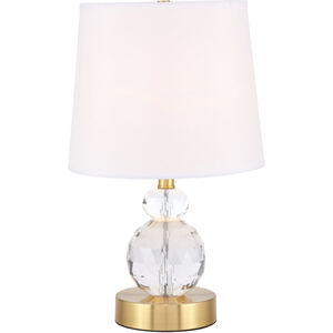 Maribelle 19 inch 40 watt Brushed Brass Table Lamp Portable Light