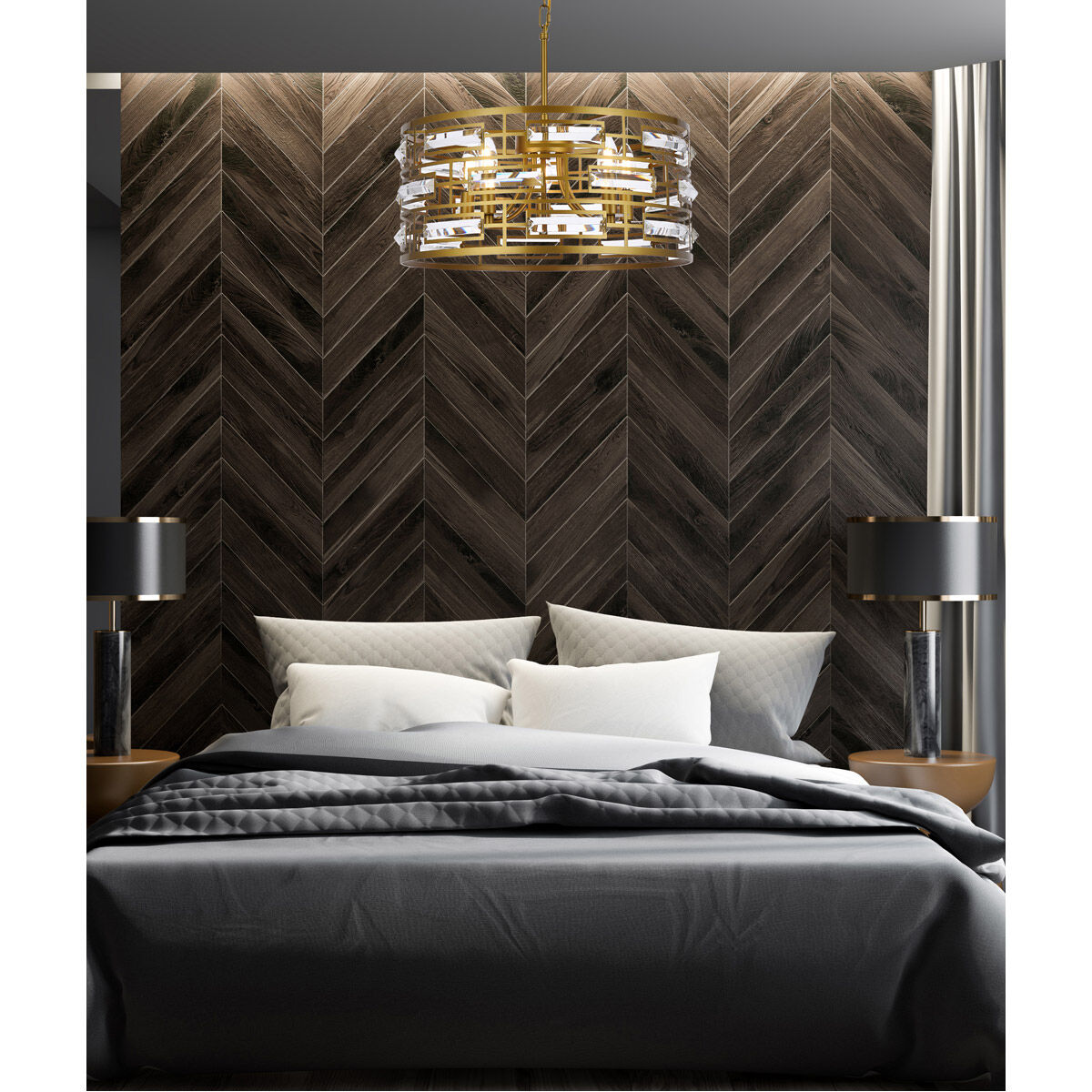 Kennedy 5 Light 18.5 inch Brass Pendant Ceiling Light