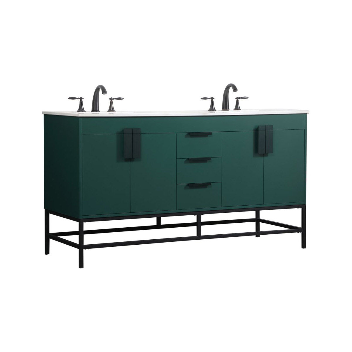 Eugene 60 X 22 X 33.5 inch Green Vanity Sink Set