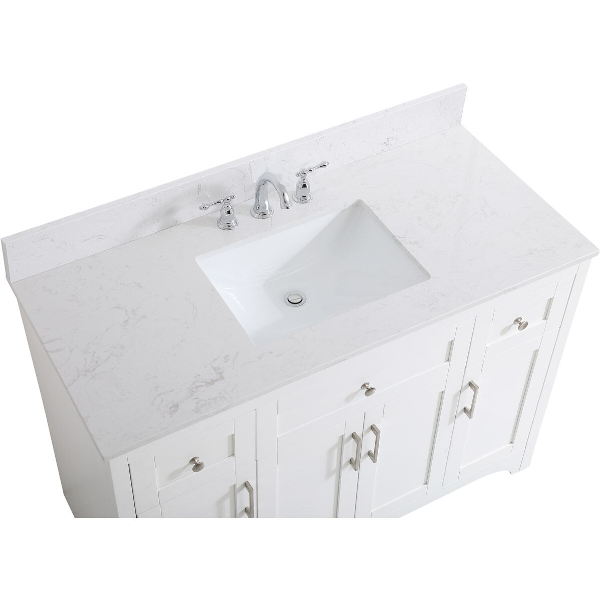 Moore 48 X 22 X 34 inch White Vanity Sink Set