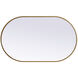 Asha 40 X 24 inch Brass Mirror in 24 x 40