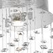 Galaxy 1 Light 8 inch Chrome Flush Mount Ceiling Light in Royal Cut
