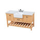 Clement 60 X 22 X 34 inch Natural Wood Bathroom Vanity Cabinet