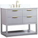 Larkin 42 X 22 X 34 inch Grey Vanity Sink Set in Gray