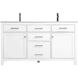 Lewis 60 X 22 X 34 inch White Vanity Sink Set