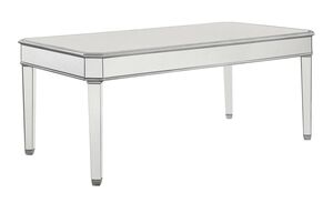 Contempo 60 X 32 inch Silver Dining Table, Rectangle, Clear Mirror