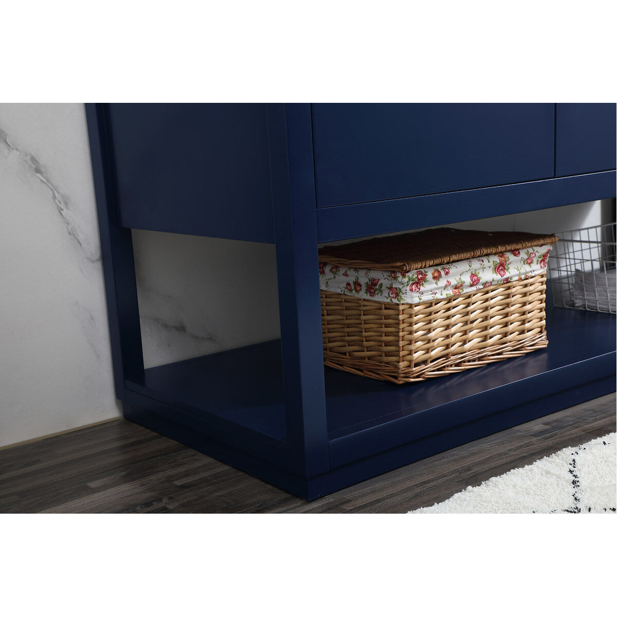 Larkin 60 X 22 X 34 inch Blue Vanity Sink Set in 1
